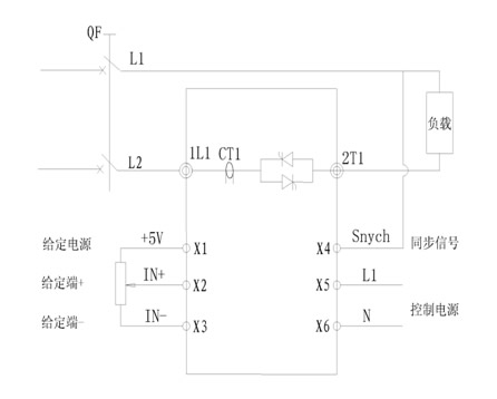 單相可控硅調(diào)壓器安裝和基本電路接線(xiàn)原理圖(圖2)