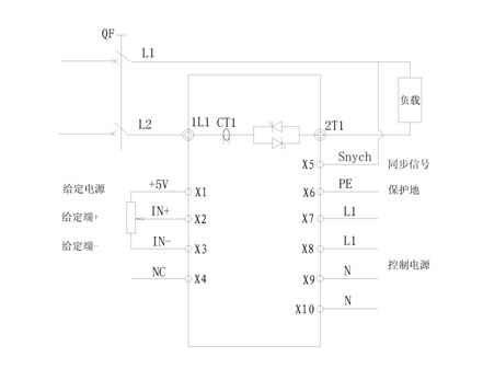 單相可控硅調(diào)壓器安裝和基本電路接線(xiàn)原理圖(圖3)